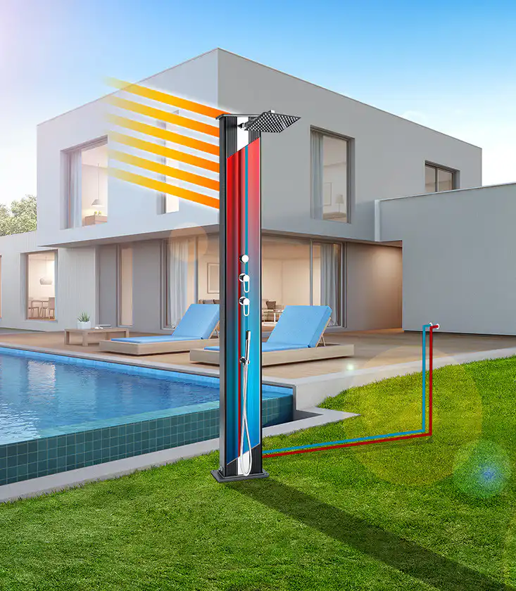 Douche de jardin hybride